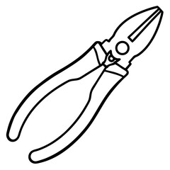 Clean Pliers Outline Vector