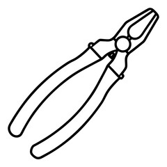 Clean Pliers Outline Vector