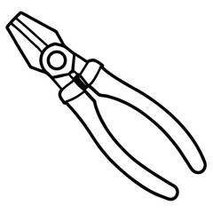 Clean Pliers Outline Vector