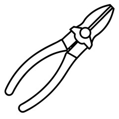 Clean Pliers Outline Vector