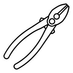 Clean Pliers Outline Vector
