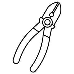 Clean Pliers Outline Vector