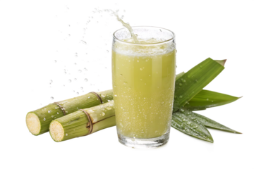  sugarcane juice  isolated on white background PNG, AI GENERATED