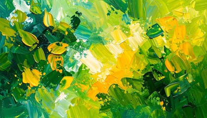 Abstract vibrant textured painting