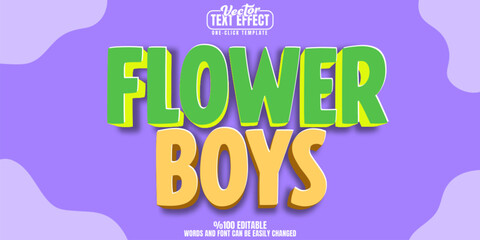 Hippie editable text effect, customizable retro and 60s 3d font style