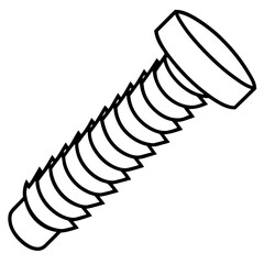 Clean Screw Line Drawing