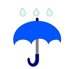 umbrella with raindrops, 傘,雨粒