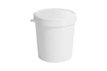 white plastic cup isolated