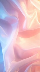 Abstract Fabric Texture in Pastel Hues with Soft Lighting and Flowing Drape