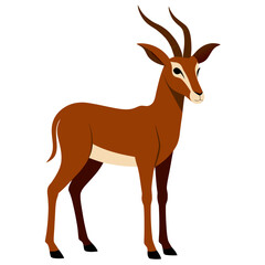 Fototapeta premium Stylized illustration of a sable antelope standing proudly