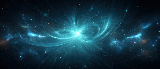 Neon‑Blue Digital Data Tunnel: Swirling Lines & Glowing Particles in Vortex