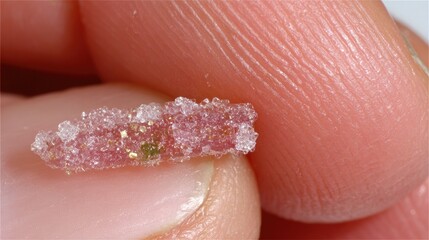 Fototapeta premium Close-up view of a small, crystalline structure.