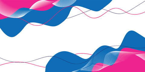 Dynamic Abstract Background With Blue And Pink Wave Patterns, Flowing Lines, and Smooth Shapes Ideal for Modern Designs, Presentations, and Creative Visual Projects.