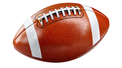 Football: A close-up, photorealistic image of a football showcases its iconic shape and texture, inviting viewers to feel the anticipation of the game.