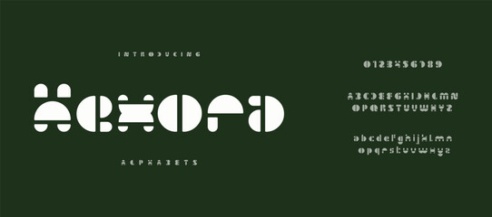 Abstract Fashion font alphabet. Minimal modern urban fonts for logo, brand etc. Typography typeface uppercase lowercase and number. vector illustration