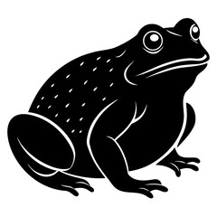 Plump toad silhouette with textured skin frog amphibian