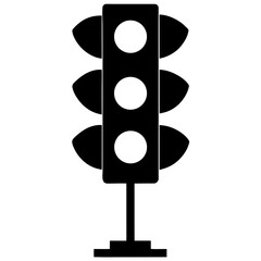 Traffic signal with three lights traffic light transportation