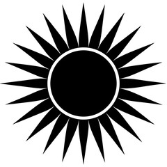 Stylized Sun With Sharp Rays solar star