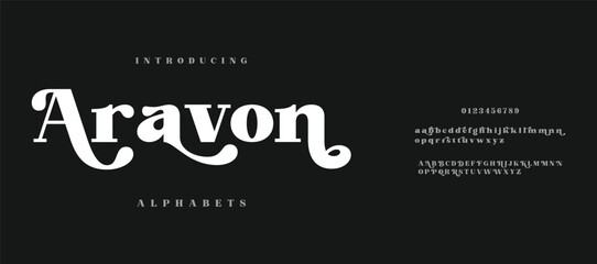 Aravon modern creative alphabet. Future fonts style. Typography uppercase and lowercase fonts. vector illustration
