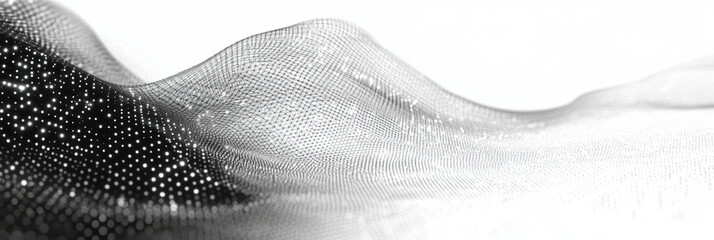 Abstract digital background of points and lines. Glowing grey plexus