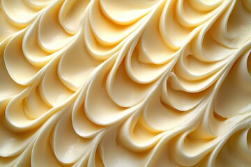 Creamy, swirled icing texture