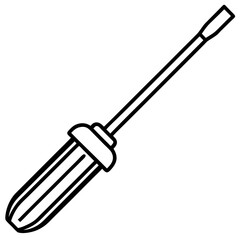 Clean Screwdriver Line Icon Design