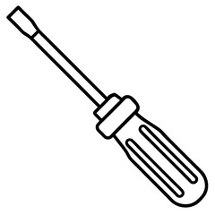 Clean Screwdriver Line Icon Design
