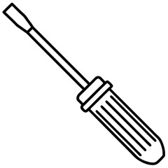Clean Screwdriver Line Icon Design