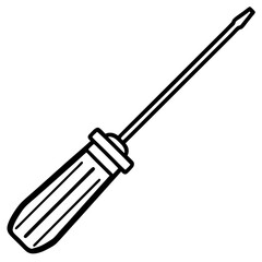 Clean Screwdriver Line Icon Design