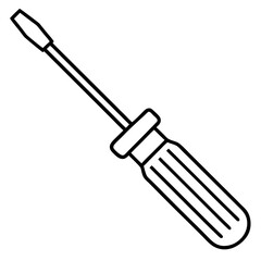 Clean Screwdriver Line Icon Design
