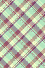 Elegant diagonal plaid pattern in soft pastel hues.  Perfect for textile design, website backgrounds, or crafting projects. This versatile image evokes feelings of calmness and sophistication.
