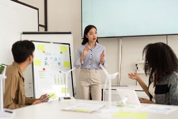 Sustainability and ESG Strategy Presentation in Office Meeting