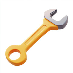 Yellow Cartoon Spanner Tool Illustration