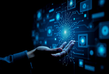 Artificial Intelligence Digital Technology Network Data Stream