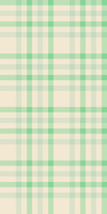 Exotic background texture check, picnic blanket pattern seamless textile. Real tartan plaid vector fabric in light and green colors.