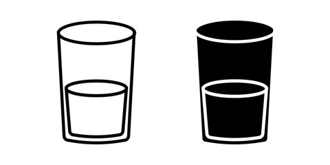  glass icon white on background