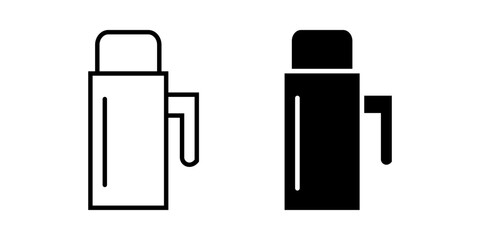  hot water kettle icon white on background