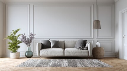Fototapeta premium Modern, neutral living room