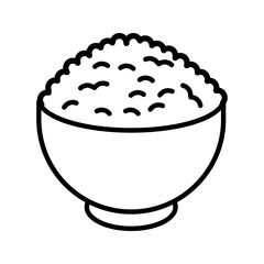  rice icon white on background