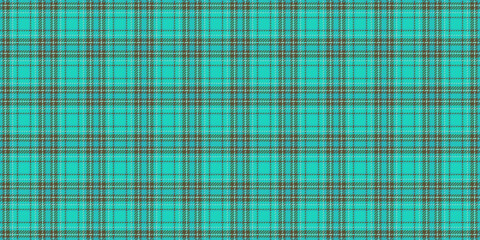 Festive seamless fabric texture, 1960s pattern tartan background. New york textile check vector plaid in teal and yellow colors.