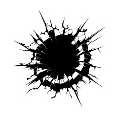 Cracked hole Wall Broken texture.