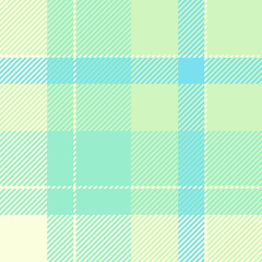 Serene pastel plaid pattern in soft mint green, pale yellow, and light blue.  Perfect for backgrounds, textiles, website design, or branding projects seeking a calming and stylish aesthetic.