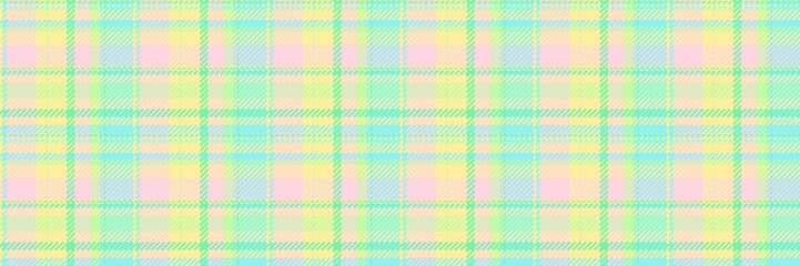 Textured texture plaid check, doodle pattern seamless vector. Printout fabric tartan textile background in yellow and green colors.