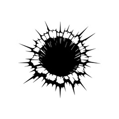 Cracked hole Wall Broken texture.