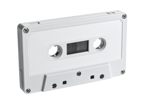 Vintage Cassette Player Isolated on White