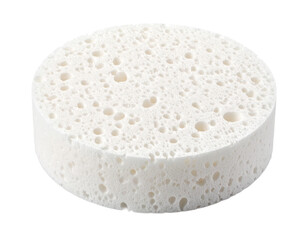 Round Paint Sponge Isolated on White Background