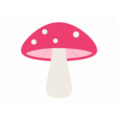   Isolated Mushroom on White Background for Creative Designs and Projects