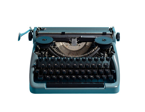 Vintage Typewriter Isolated on White