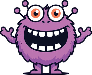 purple Goofy Monsters Unleashed: various cute monster illustrations