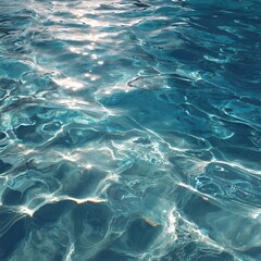 Sparkling water, capturing the interplay of light and the gentle movement of waves. The clear water shimmers, creating an inviting and serene atmosphere